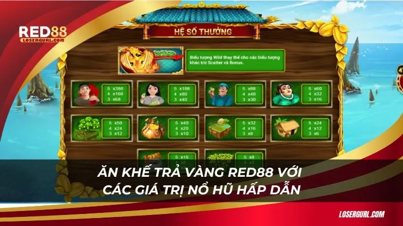 Ăn khế trả vàng Red88 với các giá trị nổ hũ hấp dẫn